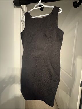Sleeveless Black Textured Mini Dress - Women